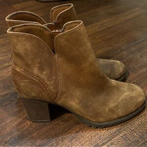 Clarks Rustic Brown Ankle Booties